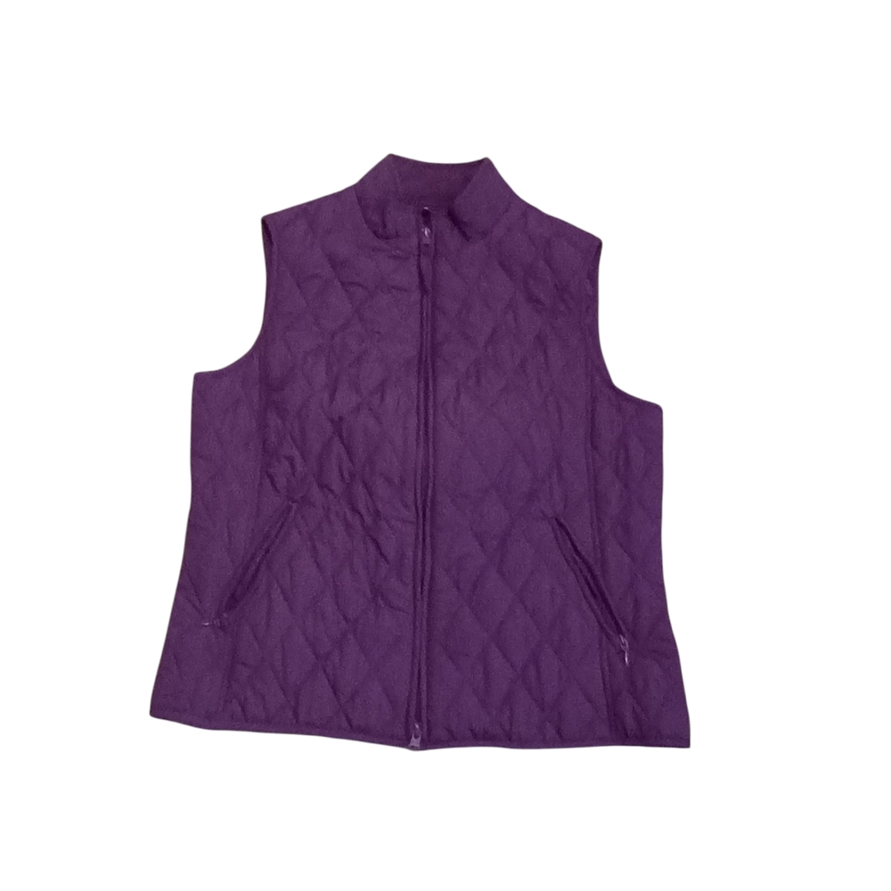 Relativity Puffer Vest Size Kid M Lightweight Quilted Sleeveless Purple Plum